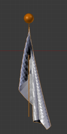 Blenderで風になびく旗の作り方　＃４