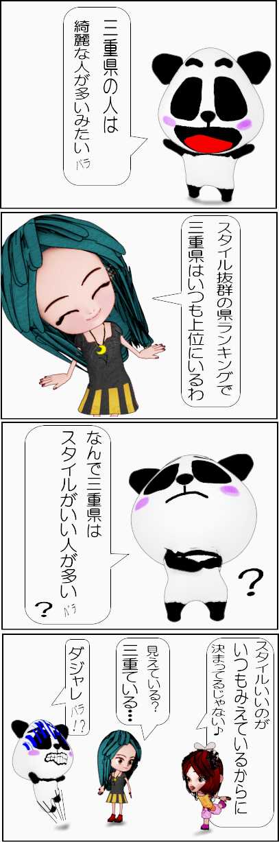 三重県はスタイルが良い女性が多い理由【4コマ漫画】